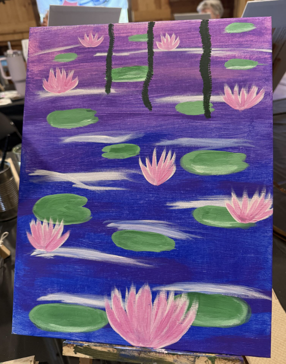 A finished painting from a recent class