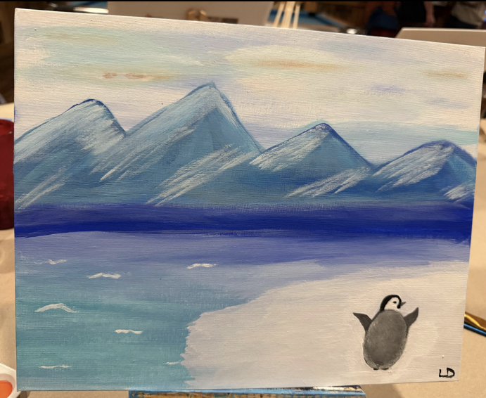 A finished painting from a Paint & Sip with Annelise class