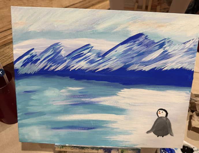 A finished painting from a Paint & Sip with Annelise class