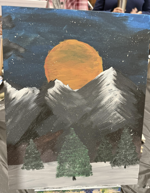 A finished painting from a Paint & Sip with Annelise class