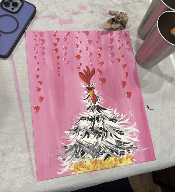 A finished painting from a Paint & Sip with Annelise class