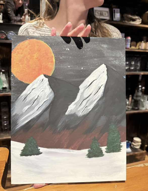 A finished painting from a Paint & Sip with Annelise class