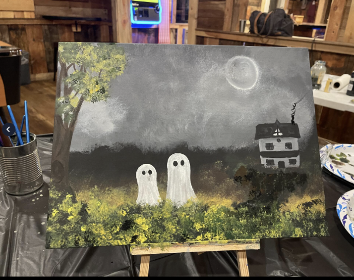 A finished painting from a Paint & Sip with Annelise class