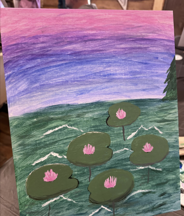 A finished painting from a Paint & Sip with Annelise class